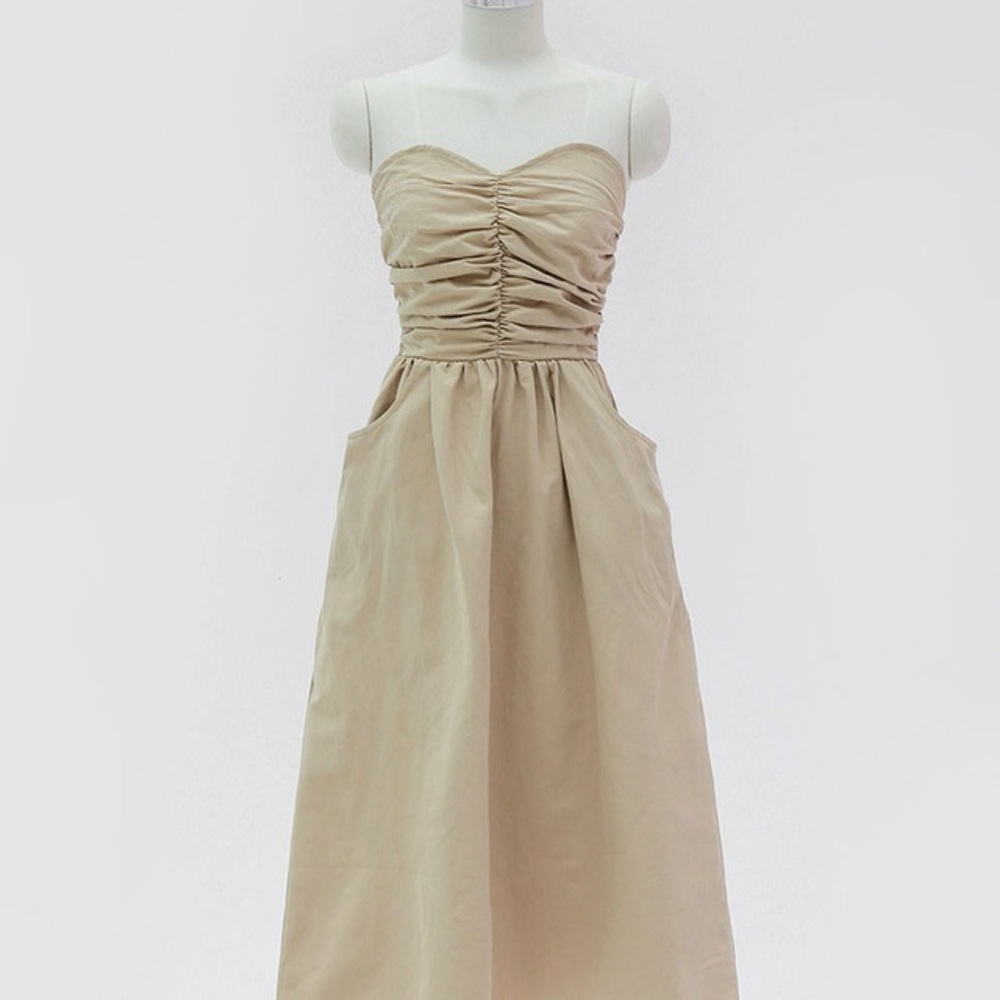 Shirring Tube Top Summer Dress (Chuu)
